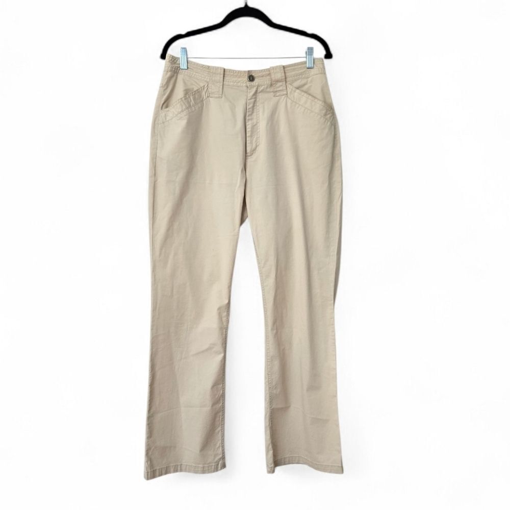 Chico's Straight Leg Trousers Cream Size 2 Large L Capsule Wardrobe Classic